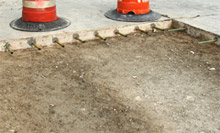 picture of street after broken slab is removed